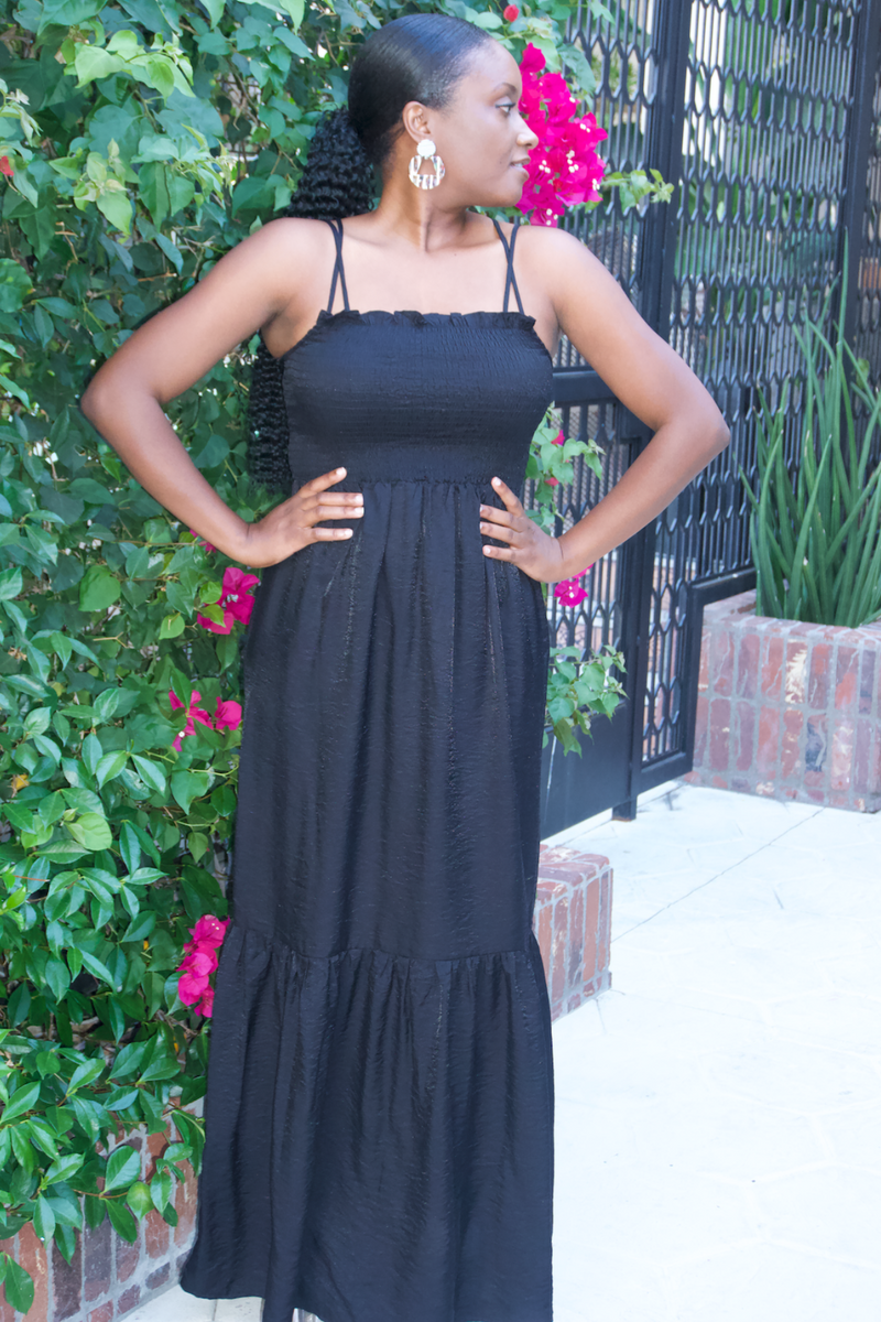 Black Iridescent Maxi Dress